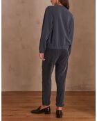 Sabil P Hose aus dunklem Duck aus Samt