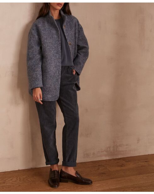 Sabil P Hose aus dunklem Duck aus Samt