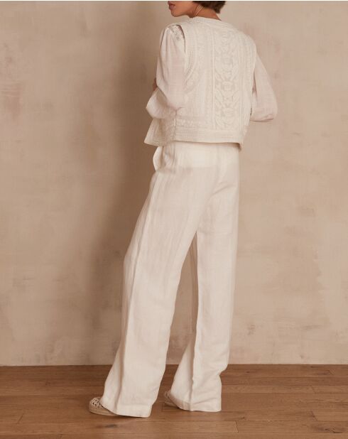 Layla P Linnen broek met touwtjes