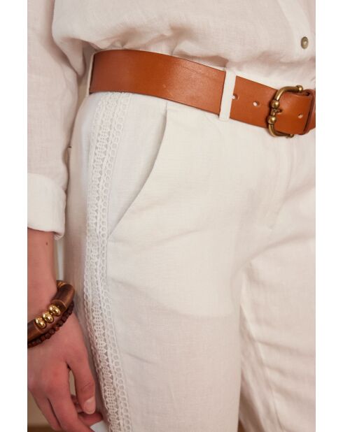 Paolo P weiße Leinenhose