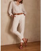 Paolo P weiße Leinenhose