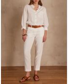 Paolo P weiße Leinenhose