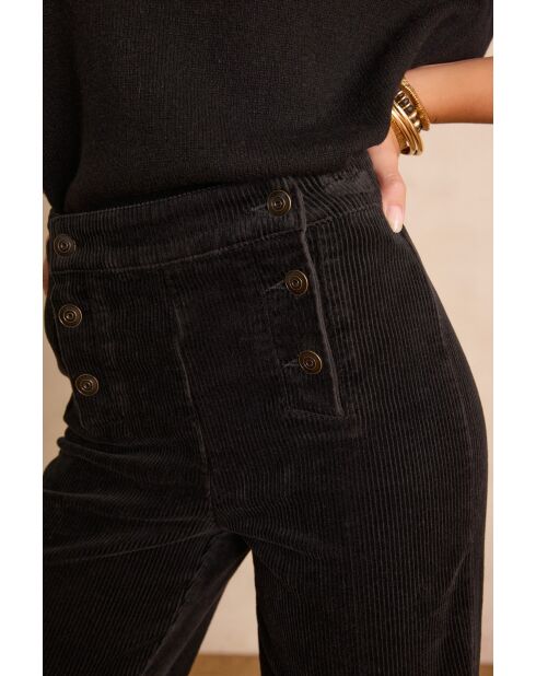 Oxan P zwarte fluwelen broek