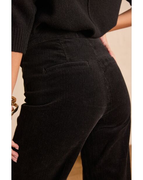 Oxan P zwarte fluwelen broek