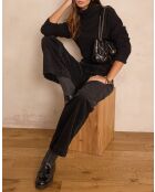 Oxan P zwarte fluwelen broek