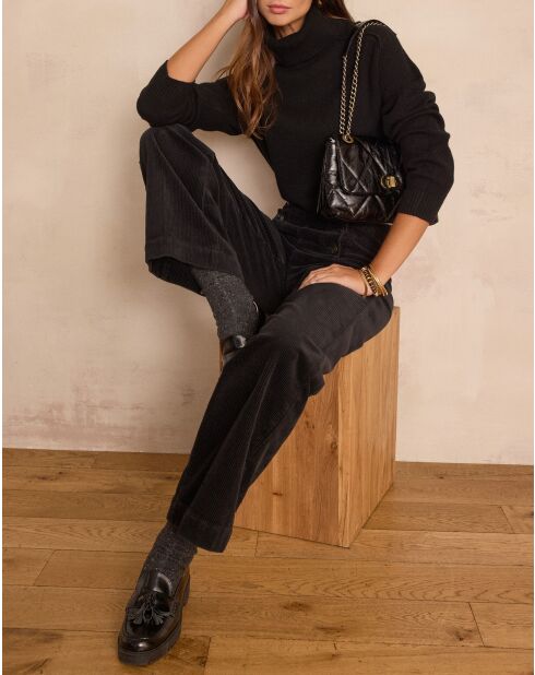 Oxan P zwarte fluwelen broek