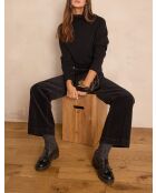 Oxan P zwarte fluwelen broek