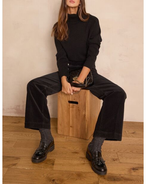 Oxan P zwarte fluwelen broek