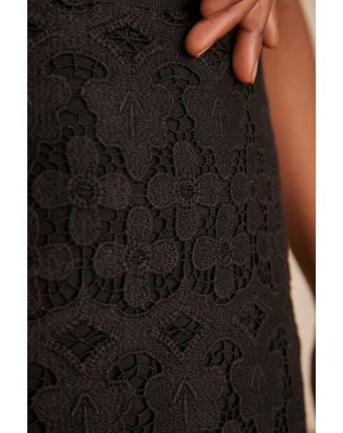 Bamboo J Schwarzer Spitzenrock