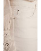 Bianca Bl ecrufarbene Stickbluse