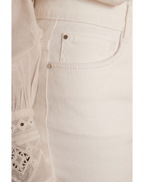 Bianca Bl ecrufarbene Stickbluse