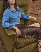 Beatrice J bordeauxrode rok met lovertjes