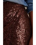 Beatrice J bordeauxrode rok met lovertjes