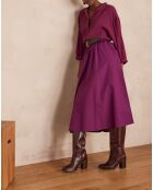 Dunkelfuchsiafarbener J-Braunrock