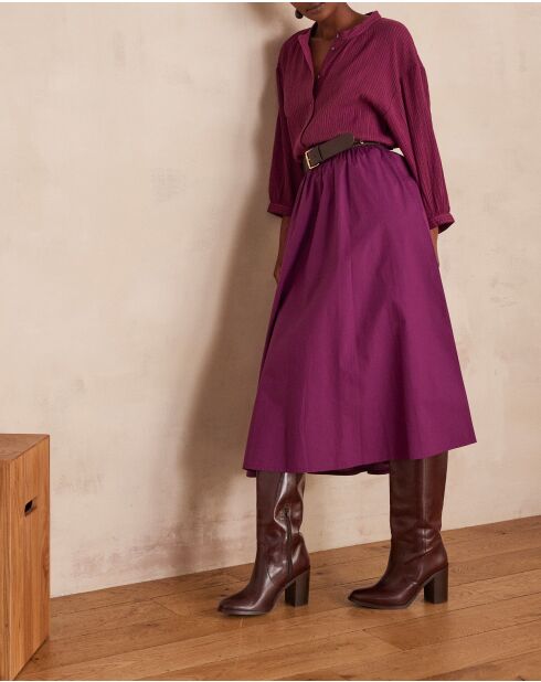 Dunkelfuchsiafarbener J-Braunrock