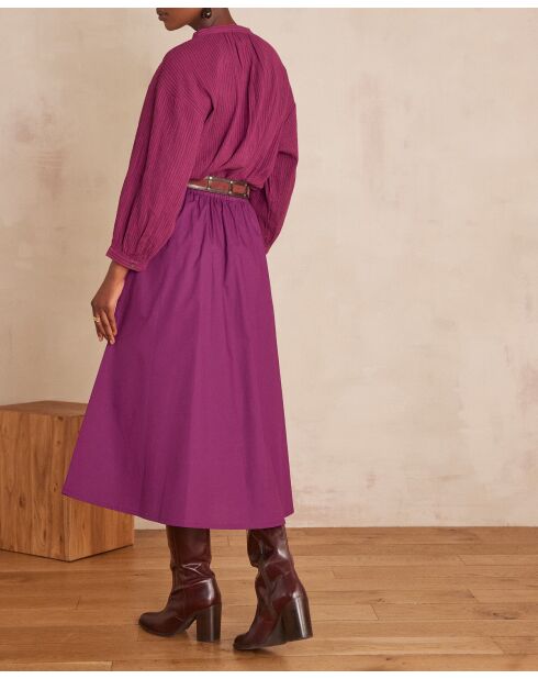 Dunkelfuchsiafarbener J-Braunrock