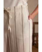 Ecru gestreepte broek Prince P