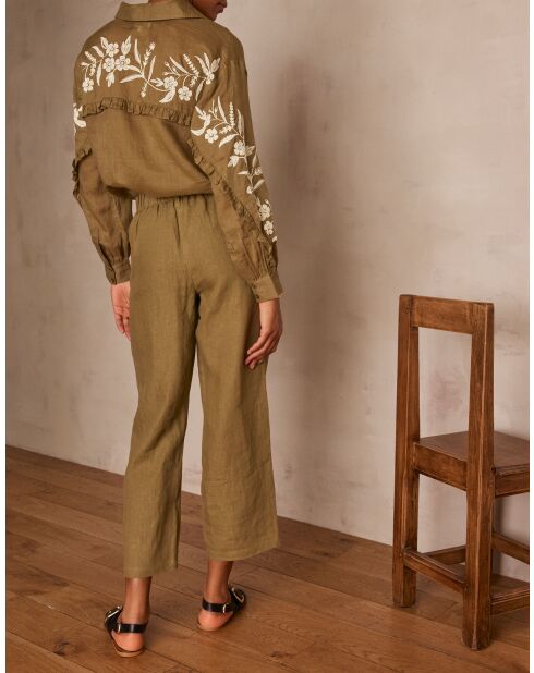 Pantalones Bastien P Linen Leaf
