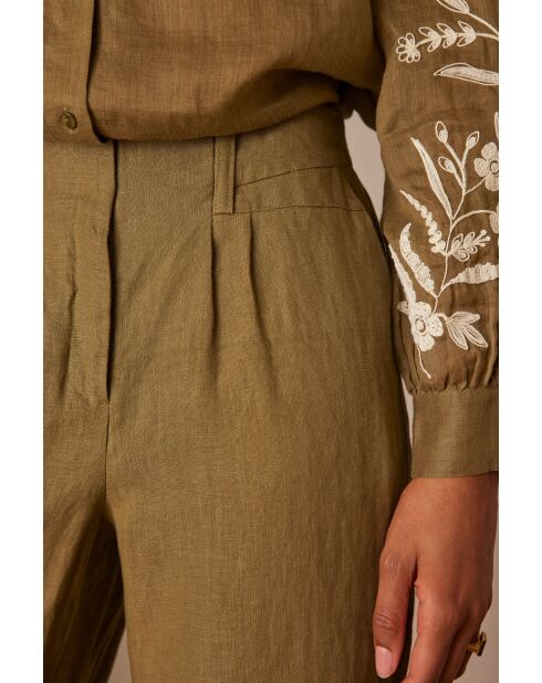 Pantalones Bastien P Linen Leaf