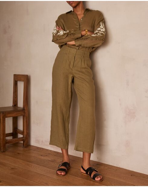 Pantalones Bastien P Linen Leaf