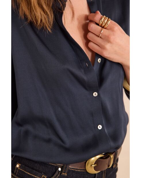 Carla Ch Rosafarbene Satinbluse