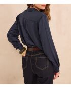 Carla Ch Rosafarbene Satinbluse