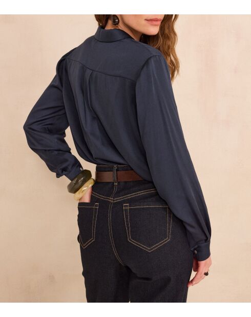 Carla Ch Rosafarbene Satinbluse