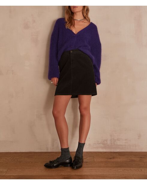 Zwarte fluwelen rok Billie J