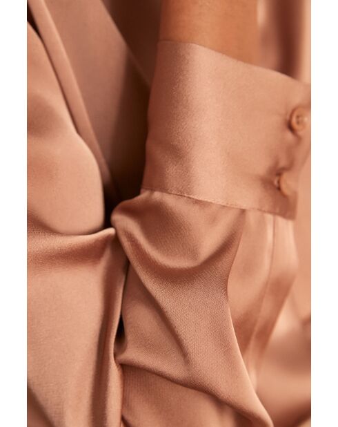 Marie Bl Uni taupe blouse