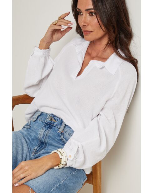 Top Yolina 100% Coton blanche