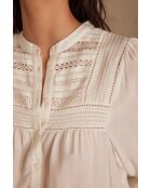 Phara Bl ecrufarbene Spitzenbluse