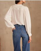Phara Bl ecrufarbene Spitzenbluse