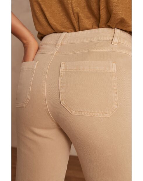 Nalla P Overdyed beigefarbene Hose