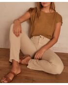 Nalla P Overdyed beigefarbene Hose