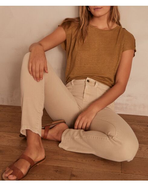 Nalla P Overdyed beigefarbene Hose