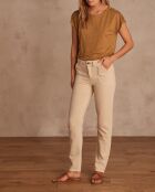 Nalla P Overdyed beigefarbene Hose