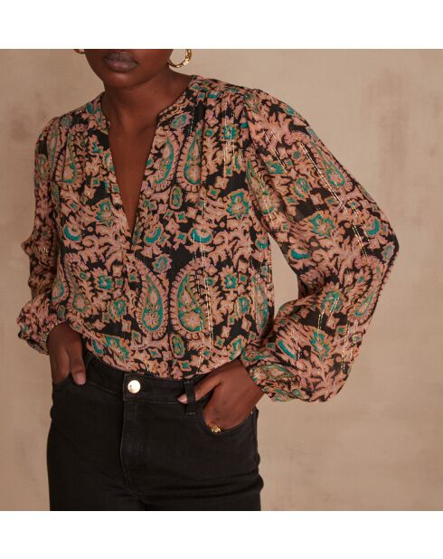 Misha Bl Imp zwarte blouse