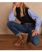 Maglione in mogano blu