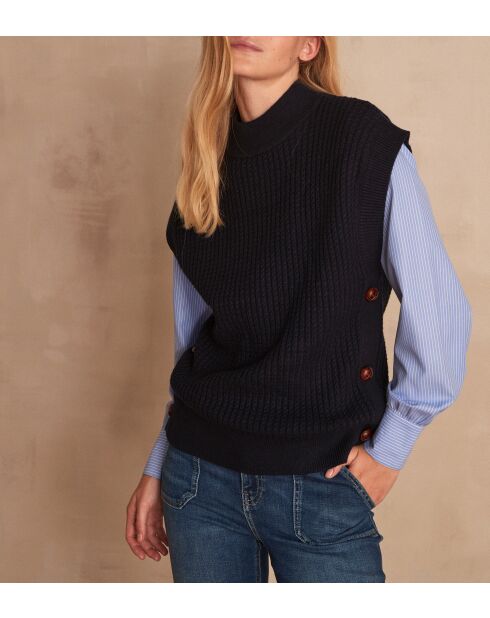 Maglione in mogano blu