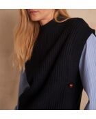 Maglione in mogano blu