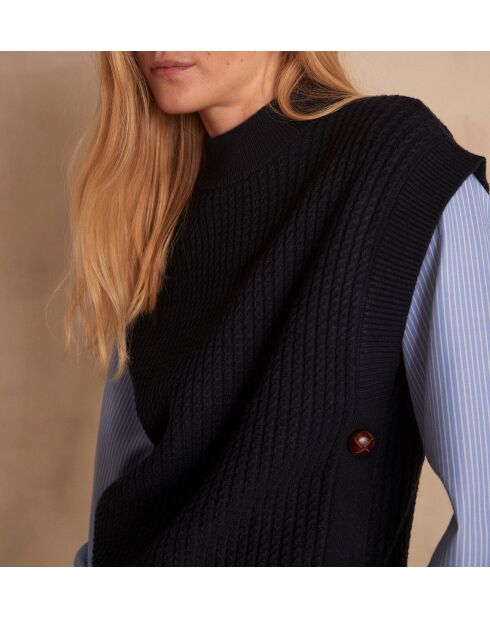 Maglione in mogano blu