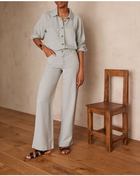 Sandy Bis broek met wijde pijpen light duck