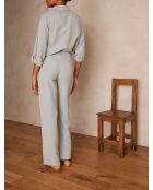 Sandy Bis broek met wijde pijpen light duck