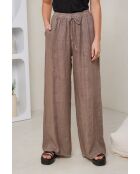 Pantalon Tessia 100% Lin taupe