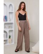 Pantalon Tessia 100% Lin taupe