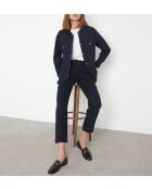 Nalla P Marineblaue Leinenhose