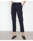 Nalla P Marineblaue Leinenhose