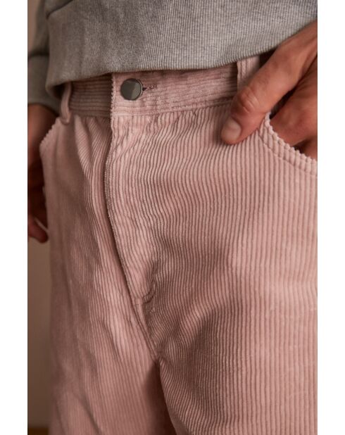 Pantalon Gaby P Velours mauve pale