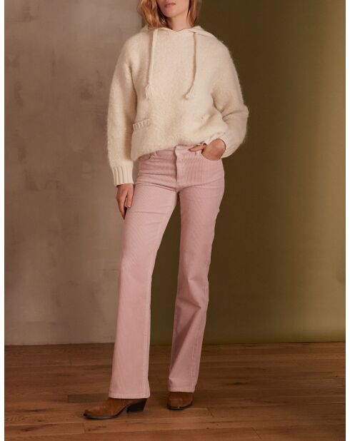 Pantalon Gaby P Velours mauve pale