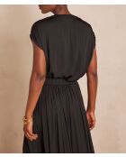 Phany Bl Uni zwarte blouse